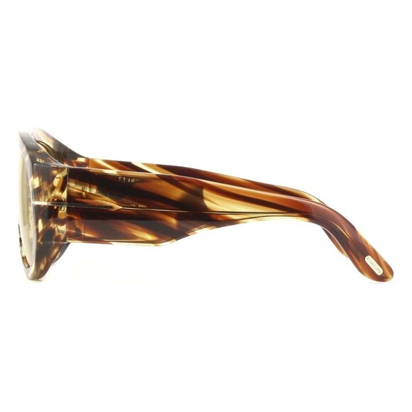 New TOM FORD Bronson Brown Aviator FT1044/S 56E Sunglasses Women - Picture 3 of 7